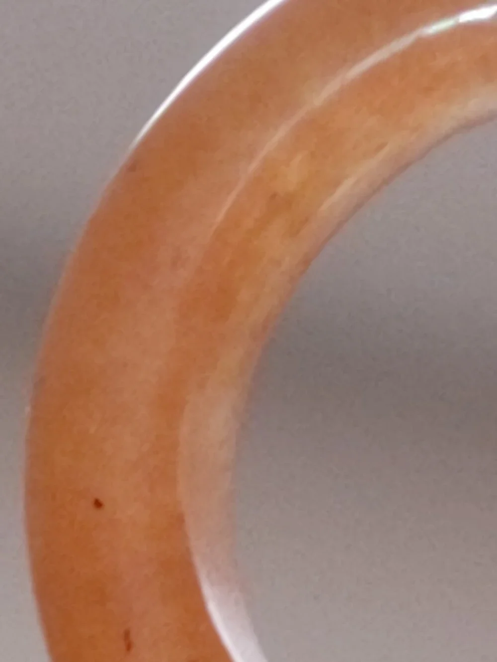 Orange Jade Band Ring Sz 5.5-5.75